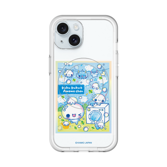 スリムプロテクションプレミアムケース with MagSafe［ ぷくぷくあわわちゃん - ランドリー ］