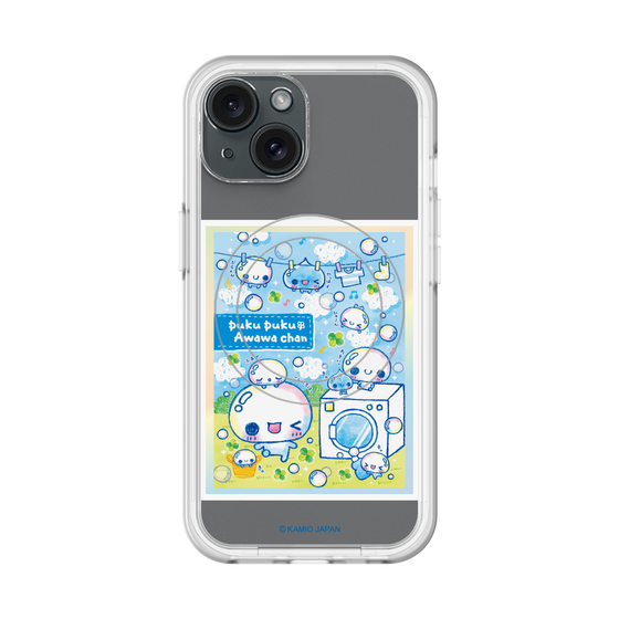 スリムプロテクションプレミアムケース with MagSafe［ ぷくぷくあわわちゃん - ランドリー ］