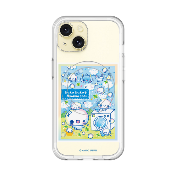 スリムプロテクションプレミアムケース with MagSafe［ ぷくぷくあわわちゃん - ランドリー ］