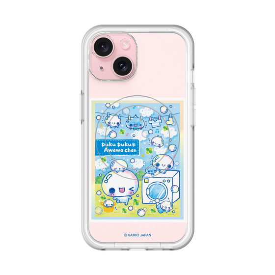 スリムプロテクションプレミアムケース with MagSafe［ ぷくぷくあわわちゃん - ランドリー ］