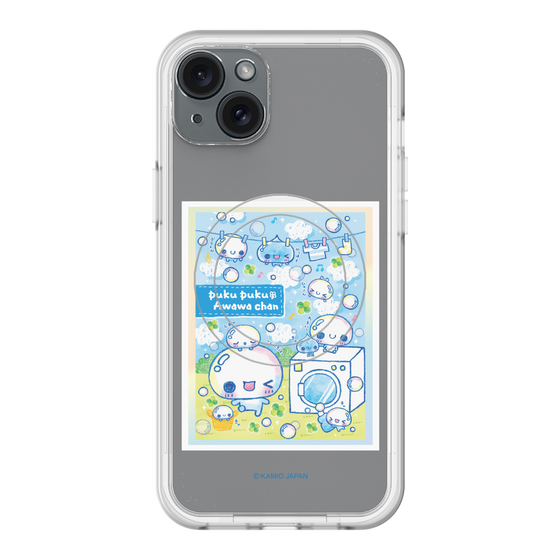 スリムプロテクションプレミアムケース with MagSafe［ ぷくぷくあわわちゃん - ランドリー ］