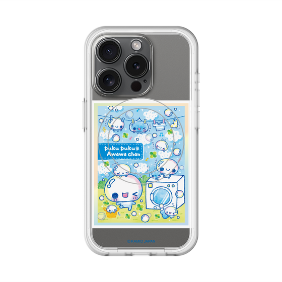 スリムプロテクションプレミアムケース with MagSafe［ ぷくぷくあわわちゃん - ランドリー ］