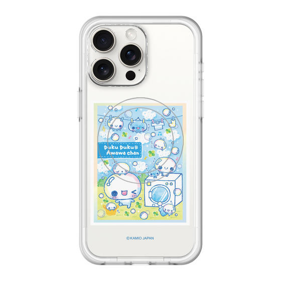 スリムプロテクションプレミアムケース with MagSafe［ ぷくぷくあわわちゃん - ランドリー ］