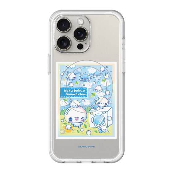 スリムプロテクションプレミアムケース with MagSafe［ ぷくぷくあわわちゃん - ランドリー ］