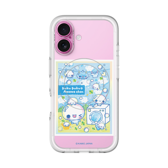 スリムプロテクションプレミアムケース with MagSafe［ ぷくぷくあわわちゃん - ランドリー ］