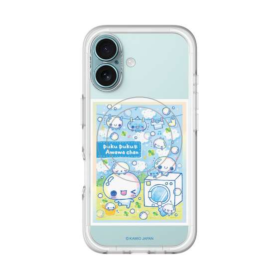 スリムプロテクションプレミアムケース with MagSafe［ ぷくぷくあわわちゃん - ランドリー ］