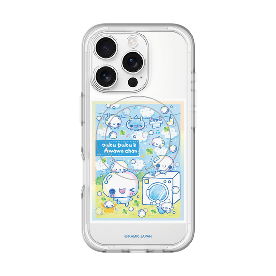 スリムプロテクションプレミアムケース with MagSafe［ ぷくぷくあわわちゃん - ランドリー ］