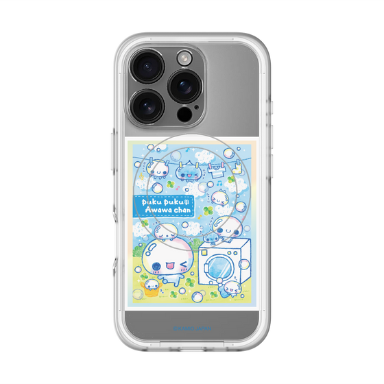 スリムプロテクションプレミアムケース with MagSafe［ ぷくぷくあわわちゃん - ランドリー ］