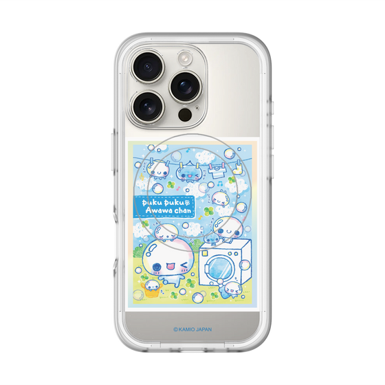 スリムプロテクションプレミアムケース with MagSafe［ ぷくぷくあわわちゃん - ランドリー ］