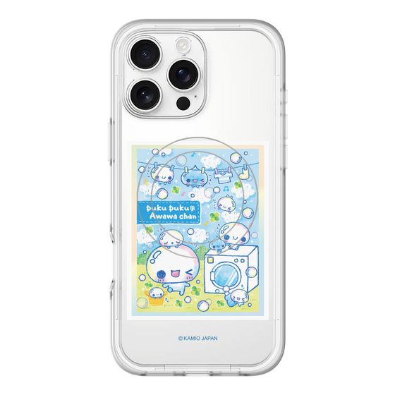 スリムプロテクションプレミアムケース with MagSafe［ ぷくぷくあわわちゃん - ランドリー ］