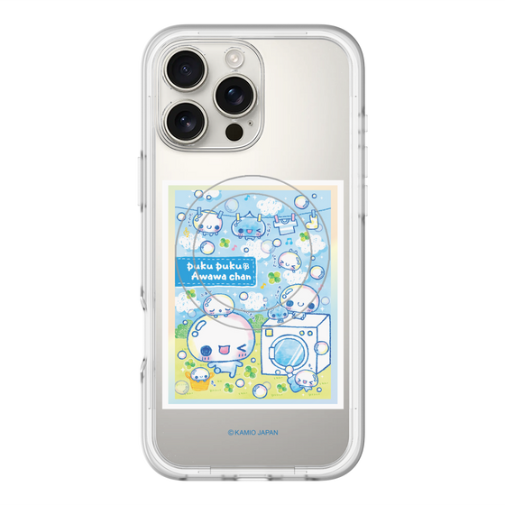 スリムプロテクションプレミアムケース with MagSafe［ ぷくぷくあわわちゃん - ランドリー ］