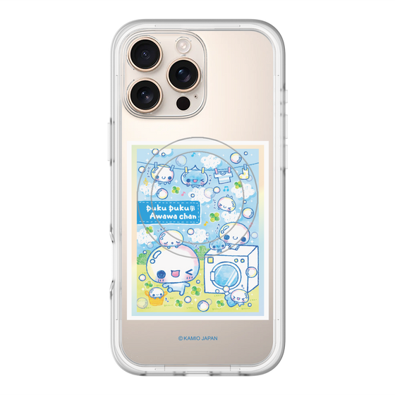 スリムプロテクションプレミアムケース with MagSafe［ ぷくぷくあわわちゃん - ランドリー ］