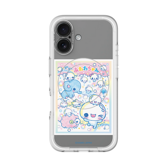 スリムプロテクションプレミアムケース with MagSafe［ ぷくぷくあわわちゃん - お友達 ］