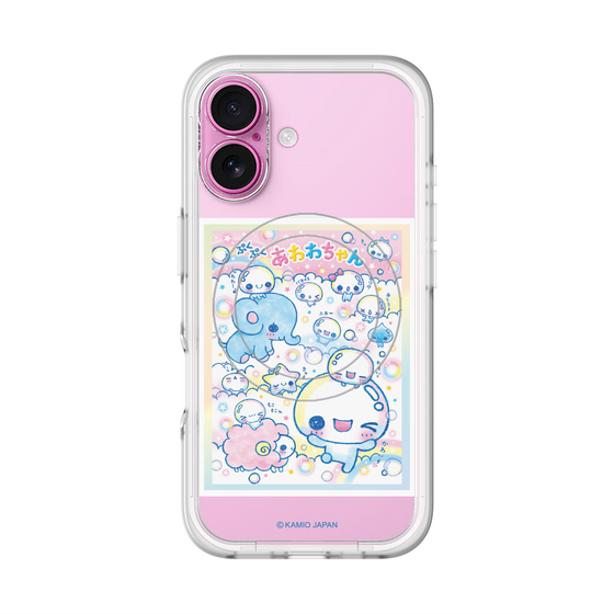 スリムプロテクションプレミアムケース with MagSafe［ ぷくぷくあわわちゃん - お友達 ］
