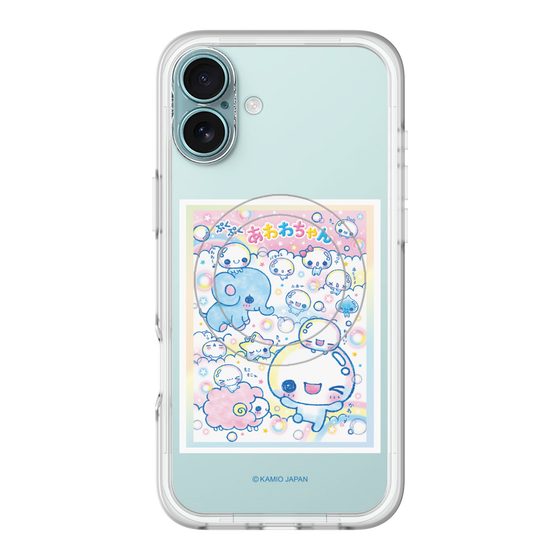 スリムプロテクションプレミアムケース with MagSafe［ ぷくぷくあわわちゃん - お友達 ］