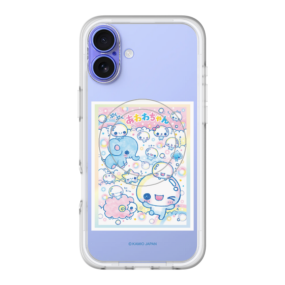 スリムプロテクションプレミアムケース with MagSafe［ ぷくぷくあわわちゃん - お友達 ］
