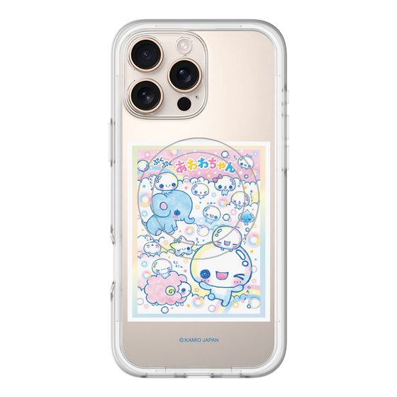 スリムプロテクションプレミアムケース with MagSafe［ ぷくぷくあわわちゃん - お友達 ］