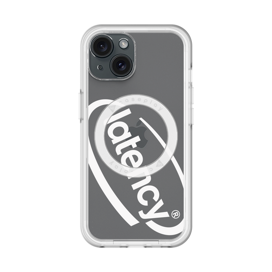 スリムプロテクションプレミアムケース with MagSafe［ LATENCY - Circle logo - Clear ］