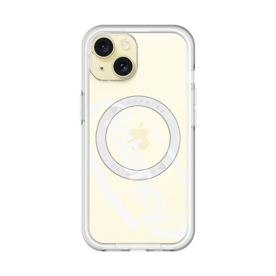 スリムプロテクションプレミアムケース with MagSafe［ LATENCY - Circle logo - Clear ］