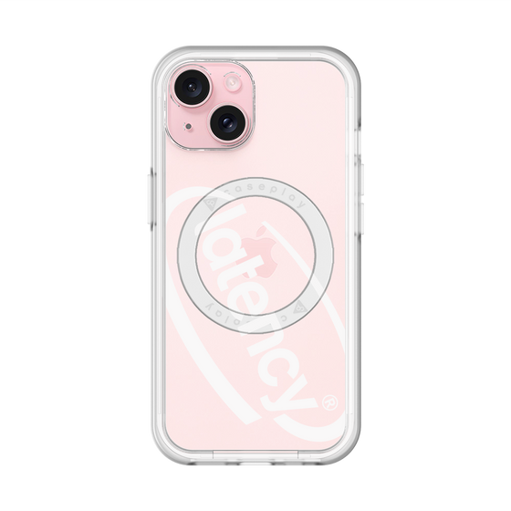 スリムプロテクションプレミアムケース with MagSafe［ LATENCY - Circle logo - Clear ］
