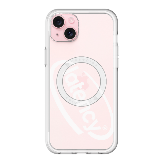 スリムプロテクションプレミアムケース with MagSafe［ LATENCY - Circle logo - Clear ］