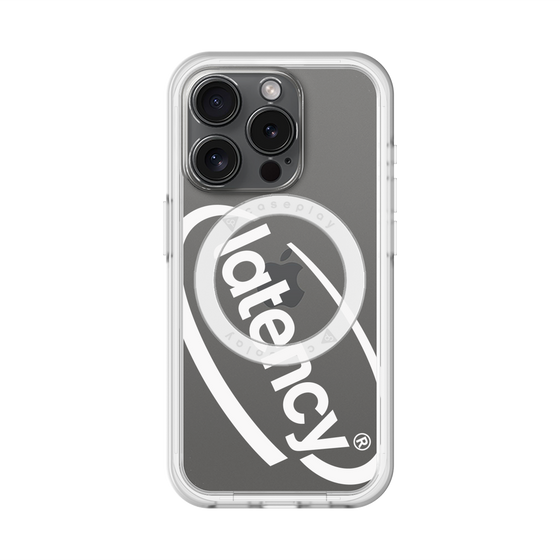 スリムプロテクションプレミアムケース with MagSafe［ LATENCY - Circle logo - Clear ］