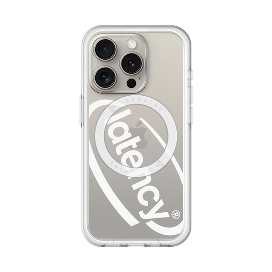 スリムプロテクションプレミアムケース with MagSafe［ LATENCY - Circle logo - Clear ］