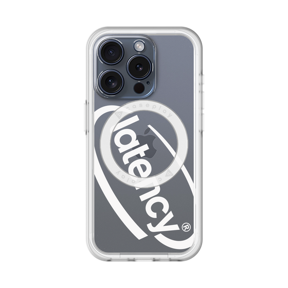 スリムプロテクションプレミアムケース with MagSafe［ LATENCY - Circle logo - Clear ］