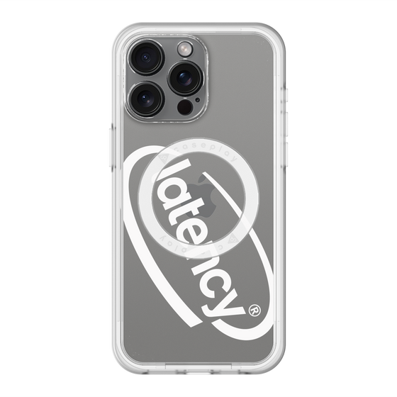 スリムプロテクションプレミアムケース with MagSafe［ LATENCY - Circle logo - Clear ］