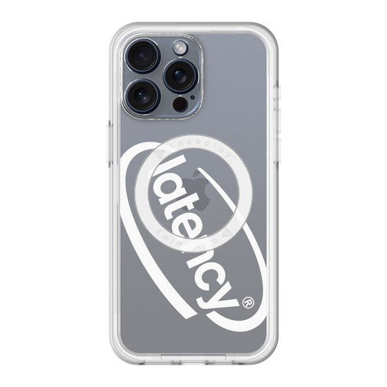 スリムプロテクションプレミアムケース with MagSafe［ LATENCY - Circle logo - Clear ］