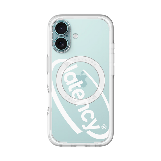 スリムプロテクションプレミアムケース with MagSafe［ LATENCY - Circle logo - Clear ］