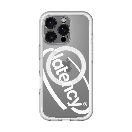 スリムプロテクションプレミアムケース with MagSafe［ LATENCY - Circle logo - Clear ］