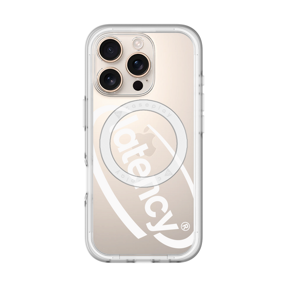 スリムプロテクションプレミアムケース with MagSafe［ LATENCY - Circle logo - Clear ］