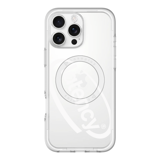 スリムプロテクションプレミアムケース with MagSafe［ LATENCY - Circle logo - Clear ］