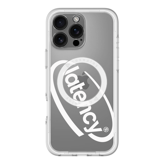 スリムプロテクションプレミアムケース with MagSafe［ LATENCY - Circle logo - Clear ］