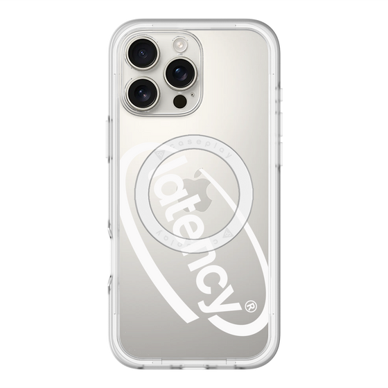 スリムプロテクションプレミアムケース with MagSafe［ LATENCY - Circle logo - Clear ］
