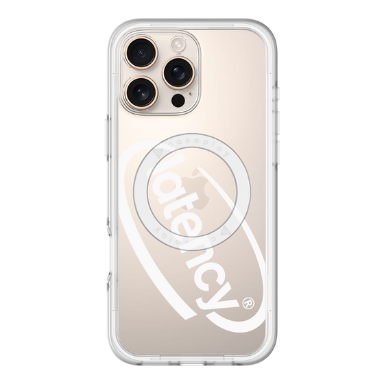 スリムプロテクションプレミアムケース with MagSafe［ LATENCY - Circle logo - Clear ］