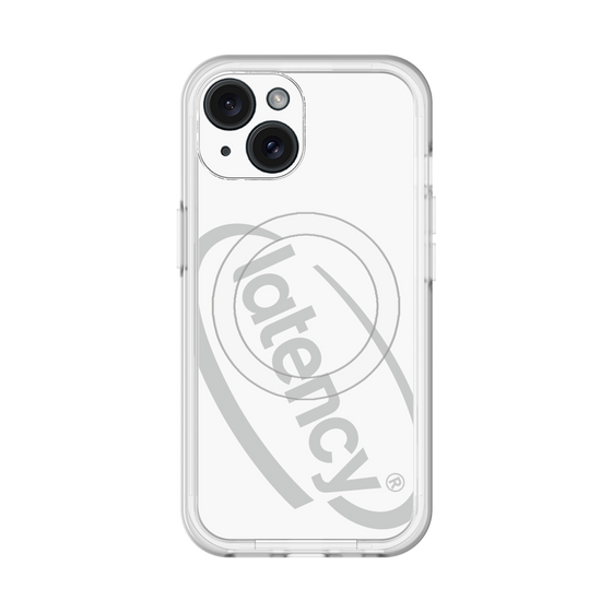 スリムプロテクションプレミアムケース with MagSafe［ LATENCY - Circle logo - White ］
