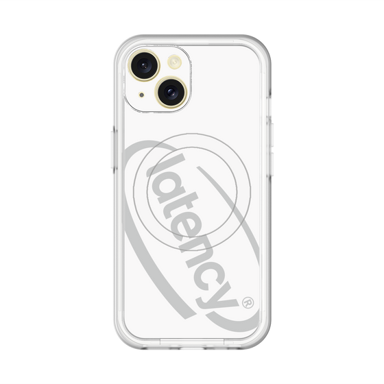 スリムプロテクションプレミアムケース with MagSafe［ LATENCY - Circle logo - White ］