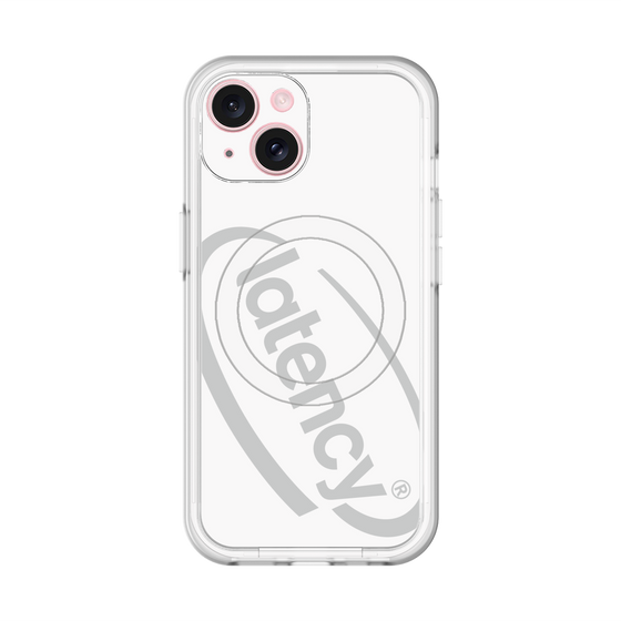 スリムプロテクションプレミアムケース with MagSafe［ LATENCY - Circle logo - White ］