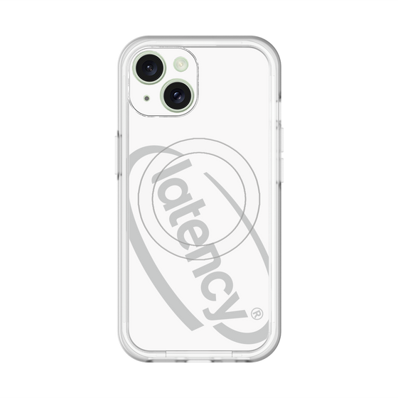 スリムプロテクションプレミアムケース with MagSafe［ LATENCY - Circle logo - White ］
