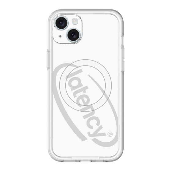 スリムプロテクションプレミアムケース with MagSafe［ LATENCY - Circle logo - White ］