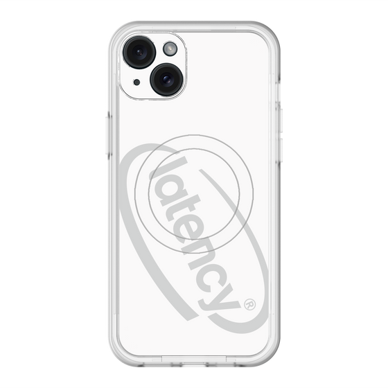 スリムプロテクションプレミアムケース with MagSafe［ LATENCY - Circle logo - White ］