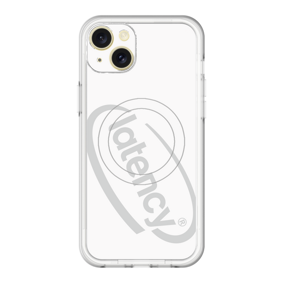 スリムプロテクションプレミアムケース with MagSafe［ LATENCY - Circle logo - White ］