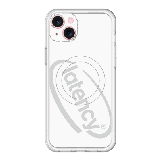 スリムプロテクションプレミアムケース with MagSafe［ LATENCY - Circle logo - White ］