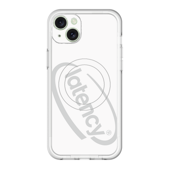 スリムプロテクションプレミアムケース with MagSafe［ LATENCY - Circle logo - White ］