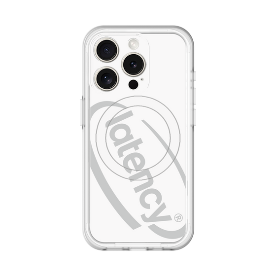 スリムプロテクションプレミアムケース with MagSafe［ LATENCY - Circle logo - White ］