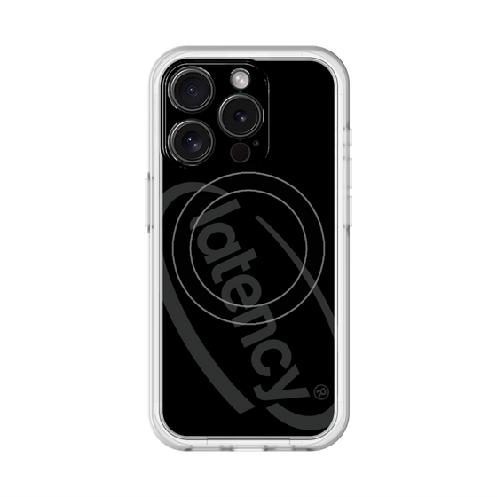 スリムプロテクションプレミアムケース with MagSafe［ LATENCY - Circle logo - Black ］