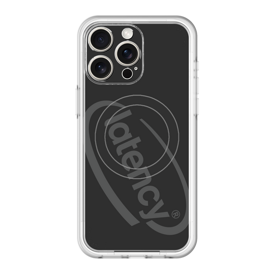スリムプロテクションプレミアムケース with MagSafe［ LATENCY - Circle logo - Black ］