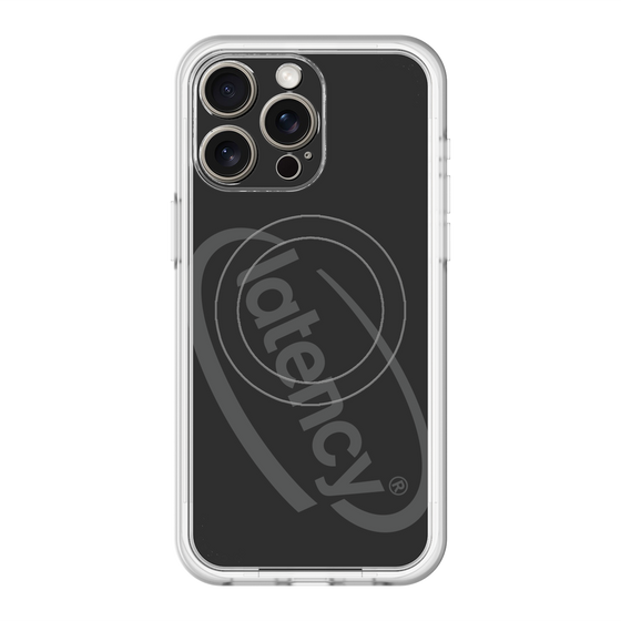 スリムプロテクションプレミアムケース with MagSafe［ LATENCY - Circle logo - Black ］